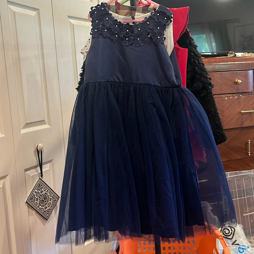 Formal girls dress navy